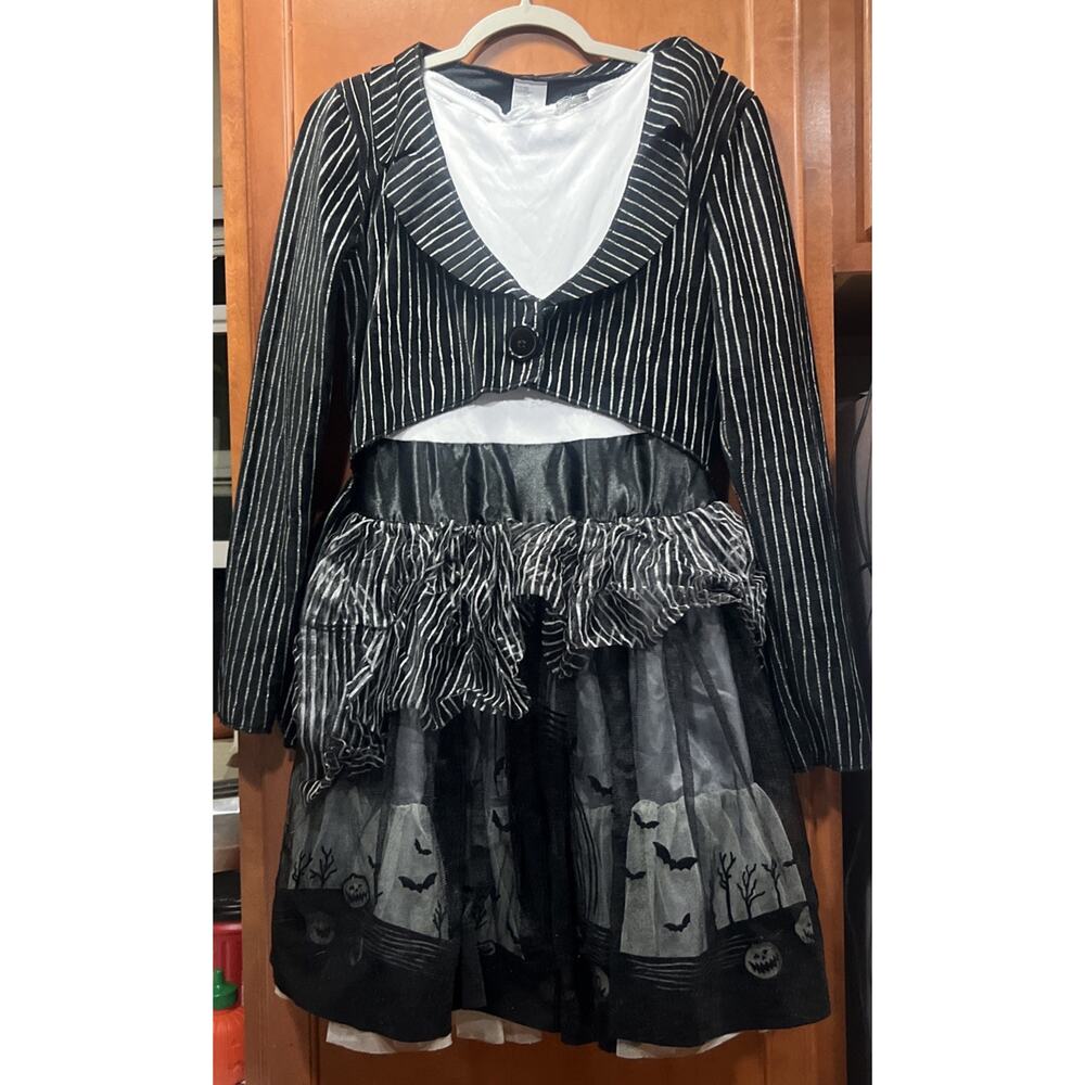 Nightmare Before Christmas Womens Jack Skellington Tutu Halloween Costume M 8/10 - Picture 2 of 5